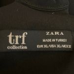 ZARA  Black Sleeveless Faux Wrap V-neck Ruched Tie Waist Mini Sheath Dress Sz XL Photo 3