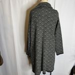 Bianca G. Made in Italy Jacquard Knit Sweater Coat L Black White Button Front Size L Photo 2