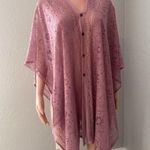 Peach pink Lace floral Open Front Kimono Beach Coverup Lightweight relaxed #211 Size undefined Photo 12