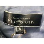 Blue Q Blue Blush Snake Print Cropped Jacket Moto Biker Silver Accents Small Photo 2