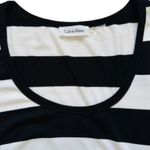 Calvin Klein  Dress Black White Stripe 3/4 Sleeve Summer Casual Dress Size 10 NEW Photo 1