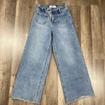 Mica Los Angeles Jeans 24 Blue Denim Wide Leg Flare High Waisted Skater Rave Photo 0