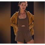 Free People Movement Righteous Runsie Tea Leaves Brown One Piece Romper Sz S Photo 2