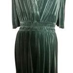 Faeriesty Elegant Green Velvet Maxi Tiered A Line Plus Size Dress Photo 15