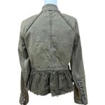 Free People  y2k women’s army green peplum utility blazer Xs Photo 4