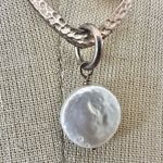 Silpada Sterling Silver & Leather Coin Pearl Necklace Photo 5