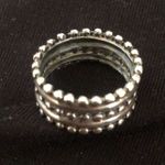Sterling Silver  Open Dot Bead Cigar Band Ring Sz 8 Photo 8