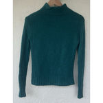 J.Crew Teal Green Mock Neck Slim Knit Sweater Merino Wool Blend XXS Classic Blue Photo 2