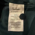 Lulus NWT  Chiffon Sleeveless Highneck Key Hole Back Side Slit Maxi Dress M Green Photo 11