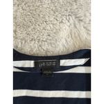 J. Jill Wearever Collection Single Button Navy Blue & White Stripe Cardigan Sz L Size L Photo 15