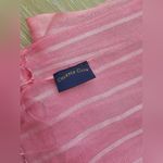 Charter Club  Pink Silk Fringed Striped Large Scarf Wrap Photo 4