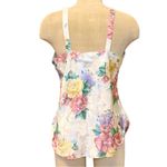 Vintage Cami Floral Print Satin Sleeveless Top Blouse S Small M Medium Pink Photo 2