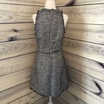 ZARA Tweed Navy & White Skater Dress Photo 5