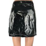 Blue Blush Women's Black Latex Faux Patent Leather Mini Pencil Skirt Size S Photo 2