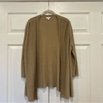 J. Jill Shell Tank Open Front Cardigan Set Fringe Sleeve Womens Large Petite Tan Size undefined Photo 6