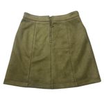Anthropologie  Maeve Green Faux Suede Skirt Photo 1