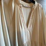 Amanda Uprichard  Womens Pullover Tiered V-Neck Midi A-Line Dress Ivory Size S Photo 11