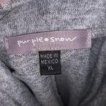 Purple Snow  cowl neck stretchy asymmetrical gray pullover sweater Photo 4