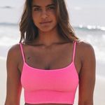 PacSun Hot Pink Cropped Bikini Top! Photo 0