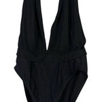 Anne Klein Women’s Size 10 Black High Leg Halter Neck Plunge Swimsuit Beach USA Photo 0
