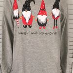 Christmas Gnomes Sweatshirt, Medium 🎄 Gray Photo 0