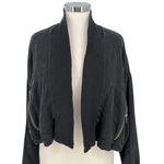 Young Fabulous and Broke Fara Convertible Cropped Utility Jacket Black Size Small Photo 4