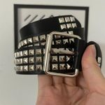 Vintage Pyramid Studded Belt Black Photo 0