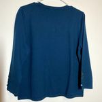 Pendleton  Cardigan Silk Cashmere Blend Sequin Floral Embellished Teal Medium Photo 3