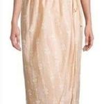 Rebecca Taylor Size 10 Tulip Wrap Dress White Beige Marzipan Combo Midi V Neck Photo 0