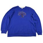 Breckenridge  Cobalt Blue Sweatshirt Grandma Sweater Small Tree Owl‎ Red Birds Photo 0