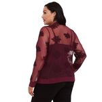 Torrid  Plus Size 2X Jacket‎ Mesh Bomber Jacket Floral Embroidered Burgundy 1209 Photo 2