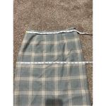Jones New York petite women wool midi skirt blue plaid size closure size 10P Photo 3