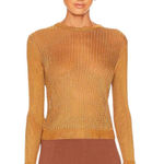 Free People Semi Sheer H2O Sweater Tiger Eye Small New Photo 0