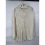 Wool Alpaca Blend Poncho Sweater O/S Ivory Cowl Neck Granolagirl Minimalist Size undefined Photo 1