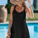 Cupshe NWT ‎ Black Eyelet Jersey Sleeveless Cover-Up Dress - Size Small Photo 0