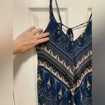 Anthropologie Bishop & Young Blue Paisley Hanker Chief Sleeveless Dress Photo 3