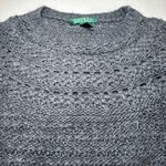 Ralph Lauren Lauren  Gray Loose Knit Alpaca Wool Blend Crew Neck Sweater Large Photo 7