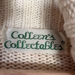 Vtg Colleens Collectables Ivory Chunky Knit Turtleneck Sweater Tunic Dress Size M Photo 3