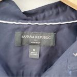 Banana Republic Navy Blue Button Up Blouse Shirt Professional Workwear Size 8 Photo 4