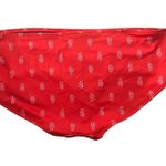 Boden USA Boden Red Bikini Bottom Sz 12 Tiny White Leaf Print Lined Full Cover Clean Photo 1