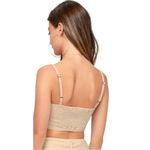 Amuse Society Beige Cream Bustier Crop Top – Size M Photo 3