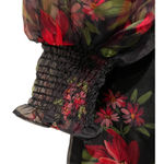 Rachel Parcell Floral Tie Neck Long Sleeve Satin Dress (10) Photo 4