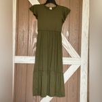 Olive Green Child’s Maxi Dress. Size 12 Photo 1