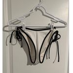 Aerie Wide Rib Low Rise Tie Cheekiest Bikini Bottom – Size Large Photo 0