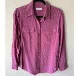 Equipment NWOT  Femme Two Pocket Silk Shirt Size S in Pale Pink/ Lavender Photo 0