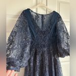 Mac Duggal  Embellished Plunge Neck Puff Sleeve A-Line Gown-‎ NwT Photo 8