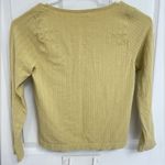 Anthropologie Light Green Yellow Scoop Neck Cropped Length Long Sleeve Size S Photo 1