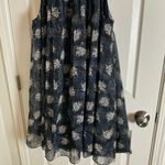 Joie  Navy Blue Baltic Floral Mini Chiffon Dress Sleeveless Boho size X-Large Photo 6