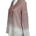 Ocean Drive Size S Women's Pink White Ombre Lightweight Hoodie Sweater Pocket Photo 3