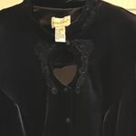 Fashion Bug Vintage Black Velvet Midi Dress with Back Tie Detail Size 20 Whimsigoth Romantic Photo 5